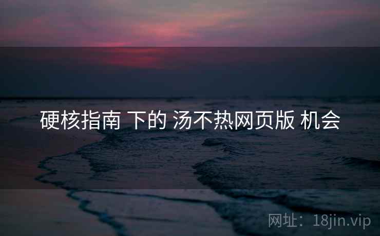 硬核指南 下的 汤不热网页版 机会