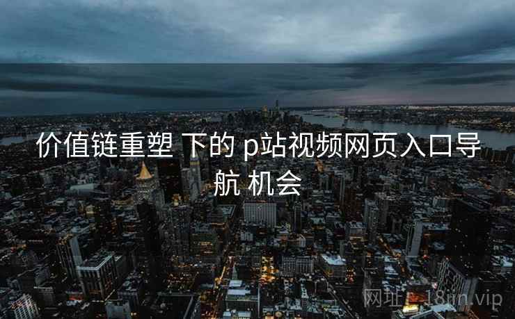 价值链重塑 下的 p站视频网页入口导航 机会