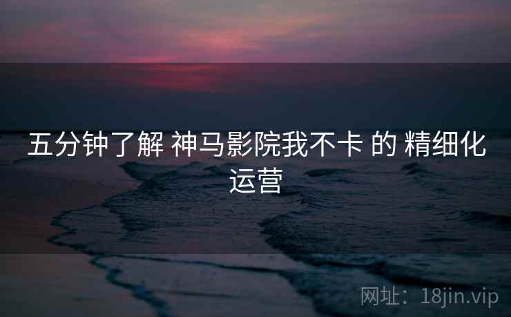 五分钟了解 神马影院我不卡 的 精细化运营