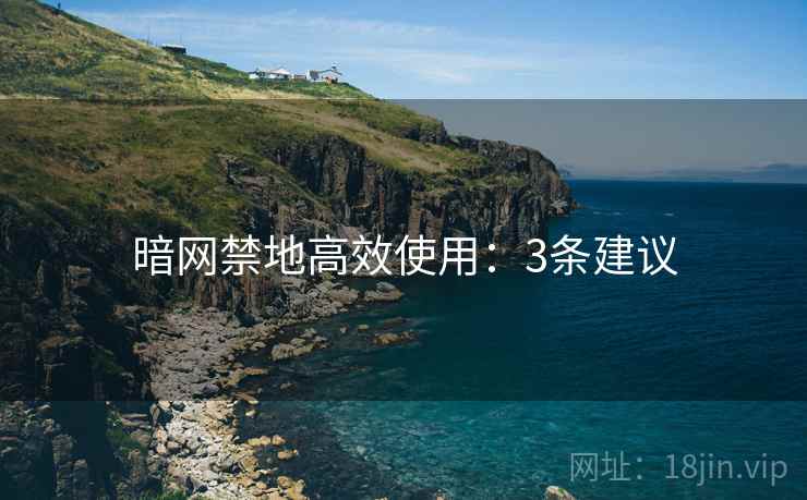 暗网禁地高效使用：3条建议