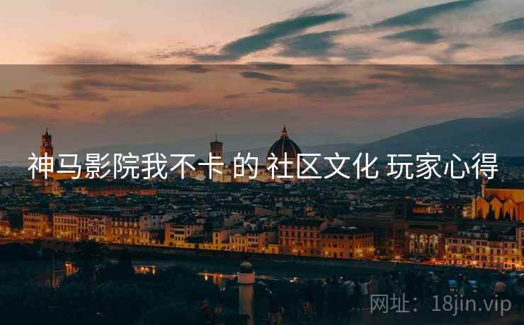 神马影院我不卡 的 社区文化 玩家心得