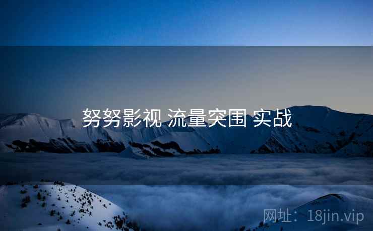 努努影视 流量突围 实战