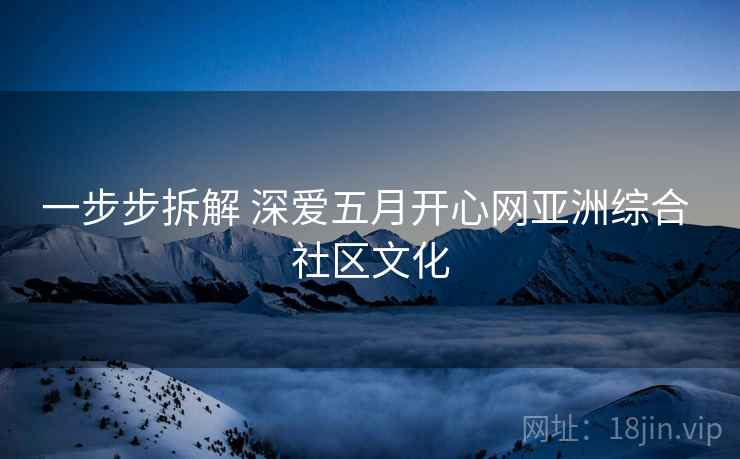 一步步拆解 深爱五月开心网亚洲综合 社区文化