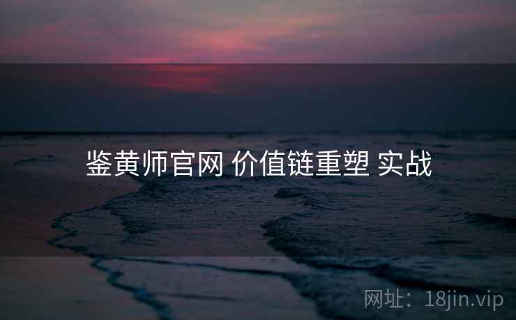 鉴黄师官网 价值链重塑 实战